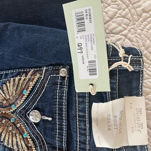NWT Miss Me Jeans, Mid-Rose Bootcut 30x34